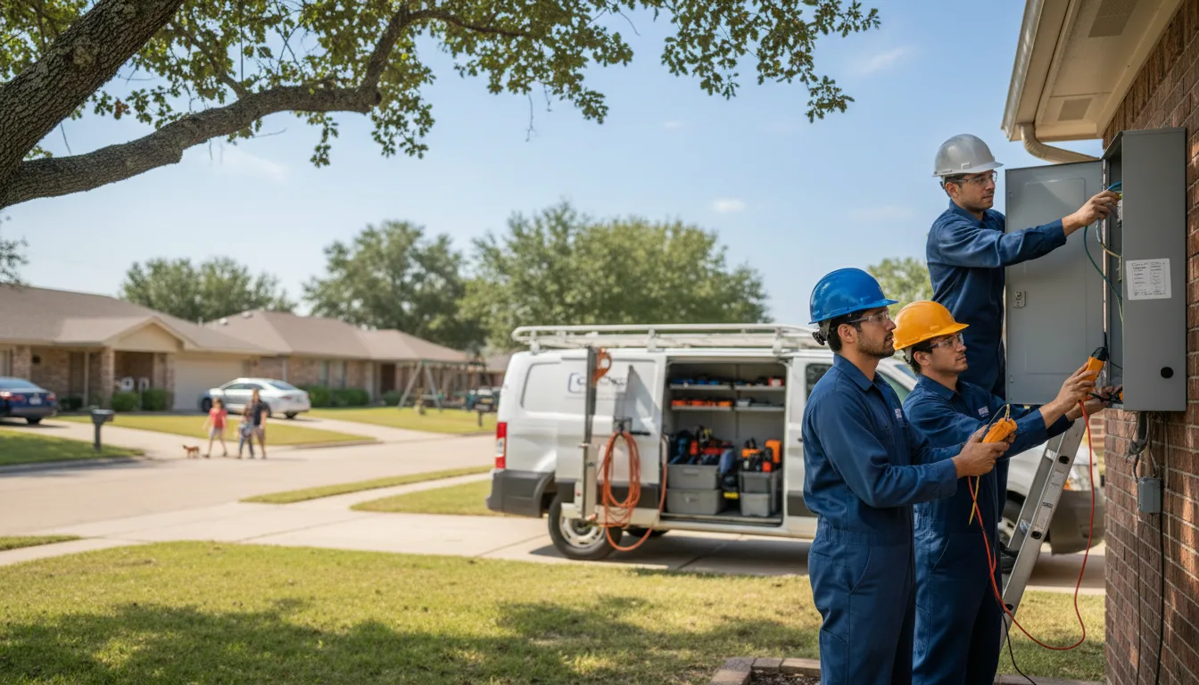 Certified electrician providing emergency electrical services in Irene, TX